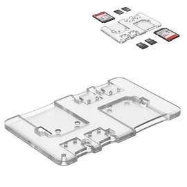 Flashwoife, 4 x MicroSD + 2 x SD Storage Memory Card Box, Credit Card Format Case, Transparent