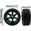 HIRCQOO 1/10 RC Drift Car Tires 12mm Hex Hub Wheel