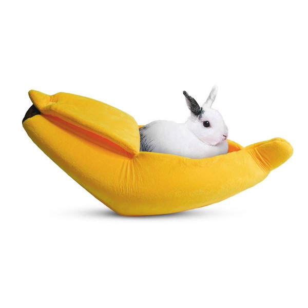 GuineaDad Banana Hidey – Cozy Hideout for Guinea Pigs |Comfy