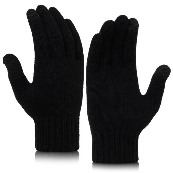 GERIINEER Winter Touch Screen Thermal Gloves with Elastic Cuff Soft
