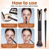 2Pcs Nose Contour Brushes for Makeup Shimmeroo Double-Ended Nose Angled