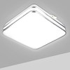 VIPMOON LED Ceiling Light 24W Silver Edge Square, 6500K White Light Ultra Thin Modern Double Silver Edge Ultra Bright Recessed Ceiling Light for Bedroom Dining Hallway Stairwell Living Room