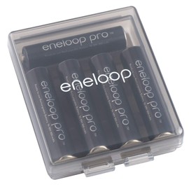 Eneloop Panasonic BQ-CASEK2SA pro Battery Storage Cases with 4AA or 5AAA Battery Capacity, Obsidian Gray (Pack of 2)