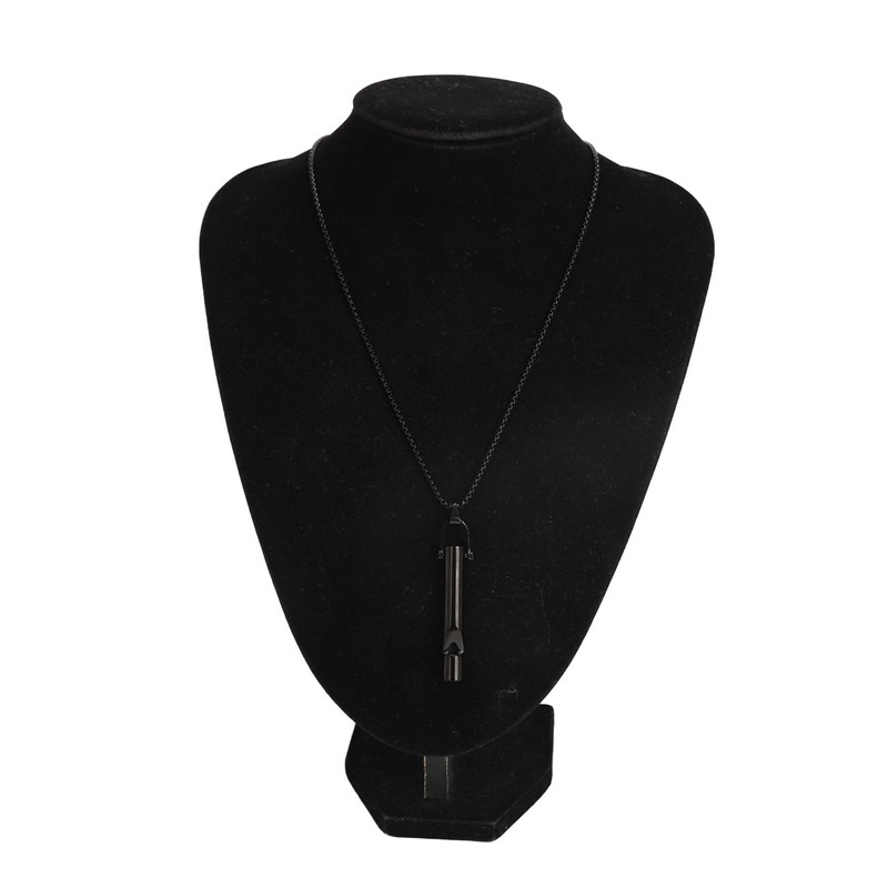 Whistle Pedant Necklace Reduce Anxiety Cylindrical Deep Breathing Stress Relief