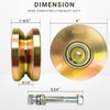 JUSOO 4-inch Diameter x 1.8-Inch Wide V Groove Sliding Gate