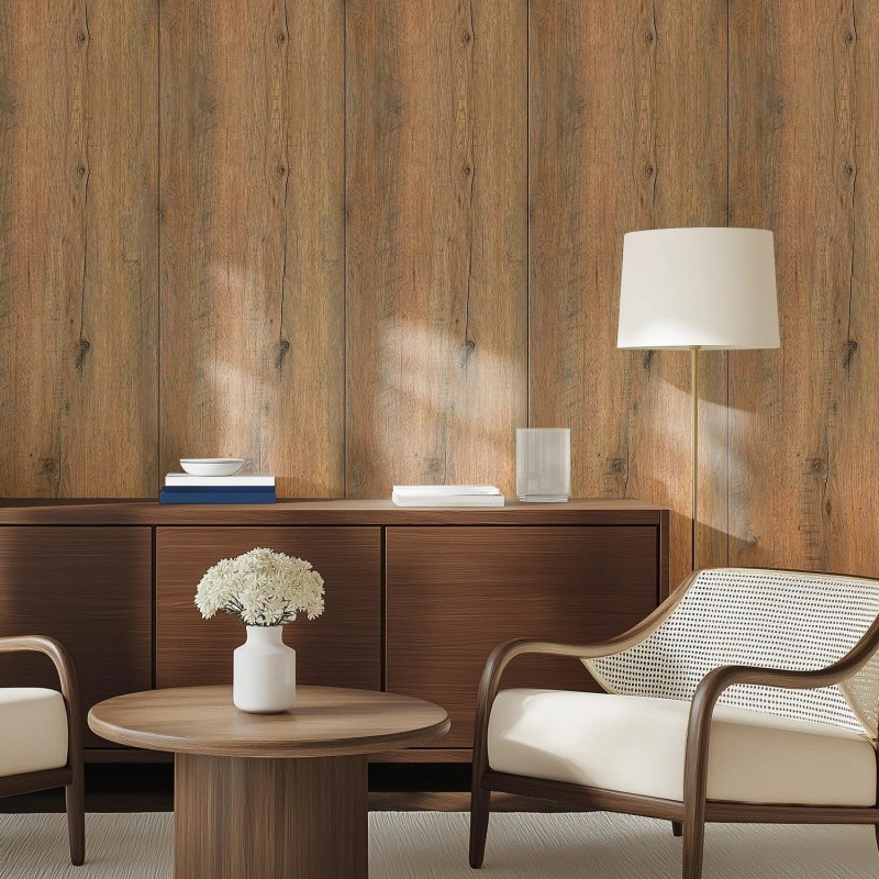Chejiaye Luxury Thicken Wood Grain Peel and Stick Floor Tiles