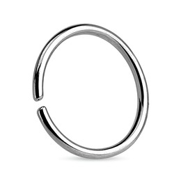 Stainless Steel Fake Nose Ring - Non-Piercing Faux Nose Hoop, Hypoallergenic Clip-On Nose Ring for Men and Women