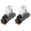 Weasch 2Pcs Electromagnetic Power Relay, HH52PL, AC 24V Coil, DPDT