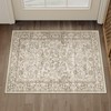 HUGEAR 2x3 Entryway Area Rug Brown Small Rug Machine Washable