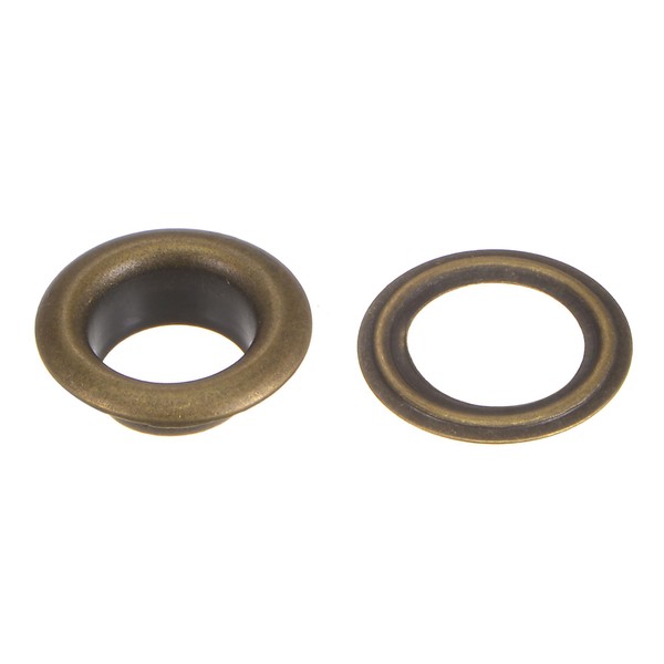 uxcell 50 Sets 10mm 2/5" Hole Copper Grommets Eyelets Bronze