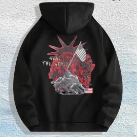Heal the World Graphic Hoodie 100% Cotton US Warehouse 7 ColorsColor: Red, Size: L
