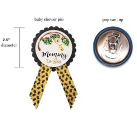 Mom to be Bumblebee Honey Bee Baby Shower Pins for Family Honeycomb by Amy's Bubbling Boutique (Mommy)