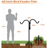 60 Inch Double Shepherds Hook for Outdoor with 5 Prong