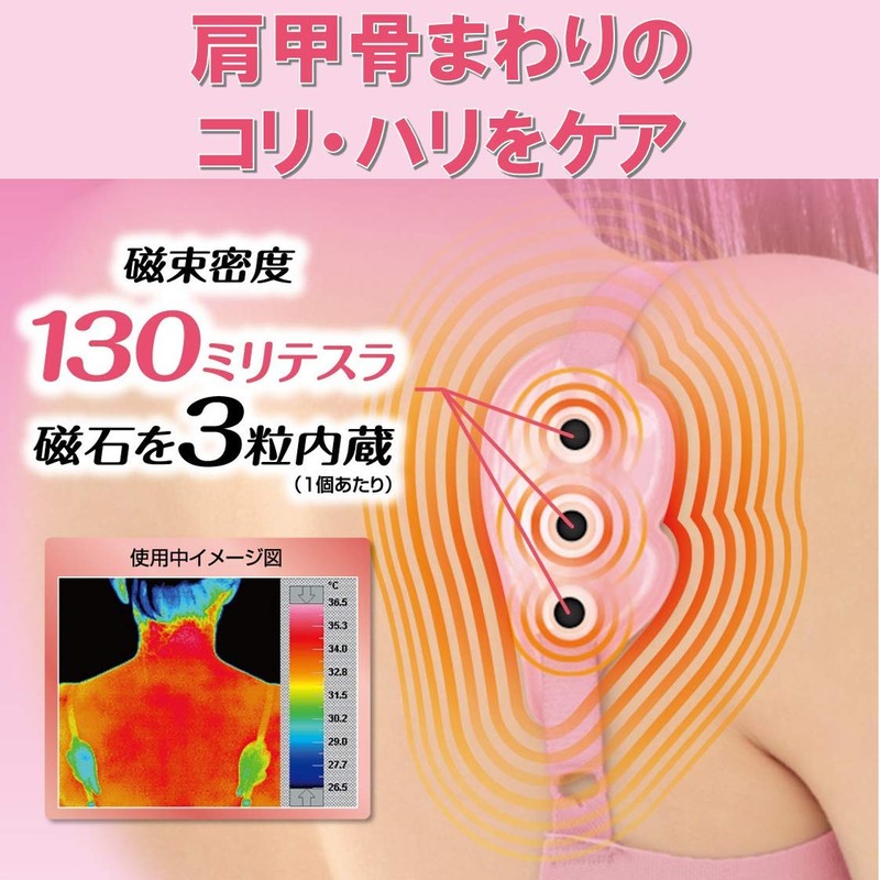 ピップ エレキバン インナークリップ ライトグレー 2個入り 肩甲骨 コリ ブラジャー 下着 レディース