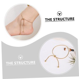 SHOWERORO Gold Plated Snake Bone Foot Chain Ankle Jewelry for Women Simple Fashion