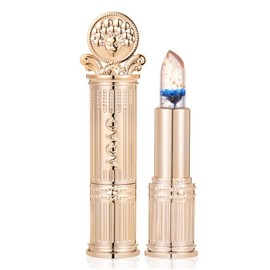 Gold Foil Discoloration Non-Stick Cup Lip Temperature Change Lipstick Water Light Two Trip Moisturizing Lip Glaze (01# Blue Elf)