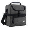MIER 2 Compartment Lunch Bag for Men Women, Leakproof Insulated