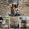 Boundless Voyage Camping Wood Stove Titanium Charcoal Burner Backpacking Stove
