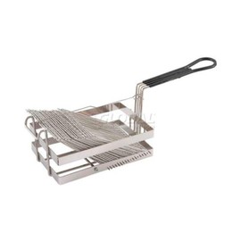 Winco Tostada Basket - Deep Fryer Holder for 18 6-Inch Shells, Heavy-Duty with Grip Handle