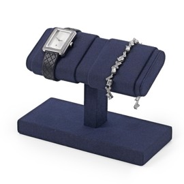 Papten J00603 2 Watch Stand, Microfiber, Display, Storage, Photography, Luxury, Stylish, Suitable for Gifts, etc