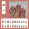 RUOKEXIN Coffin Press on Nails Medium Length Fake Nails Ombre