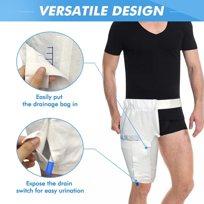 Catheter Leg Bag Holder Covers Foley Cath Secure Tube Stabilization