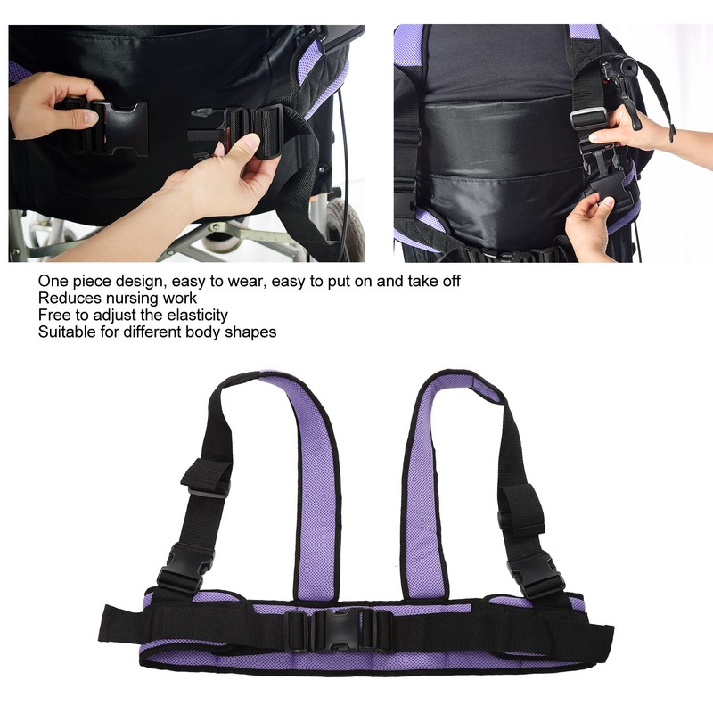 Wheelchair Harness Adjustable Double Shoulder Vest Design Wheelchair Seatbelt with