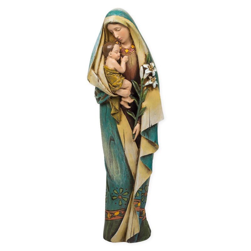 Joseph's Studio 12.5" H Madonna and Child with Lily Figure,