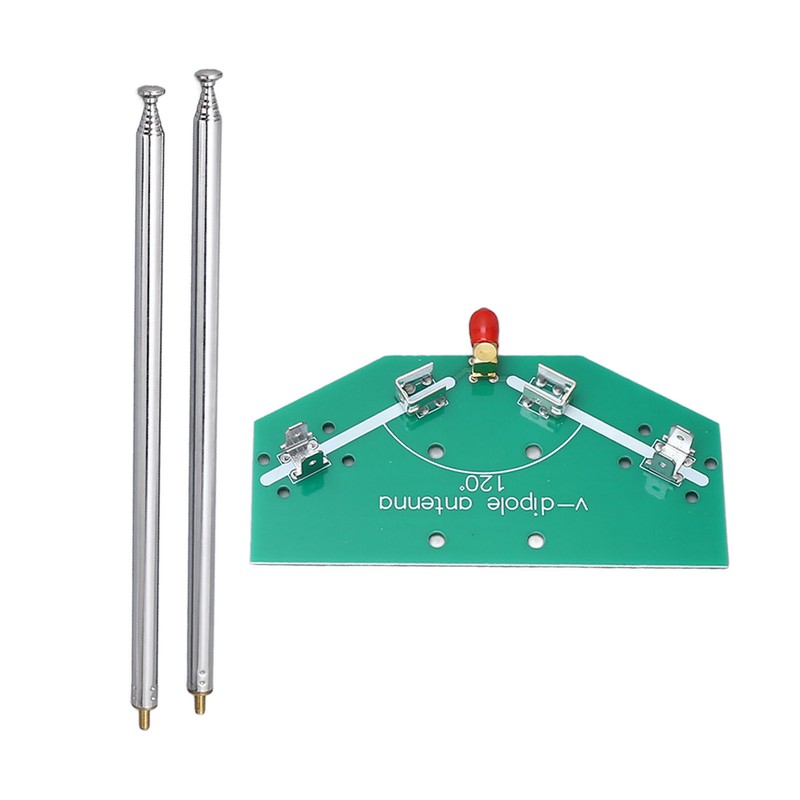 V Dipole Antenna SMA Female Interface Telescopic Antenna 78M‑415MHz FM