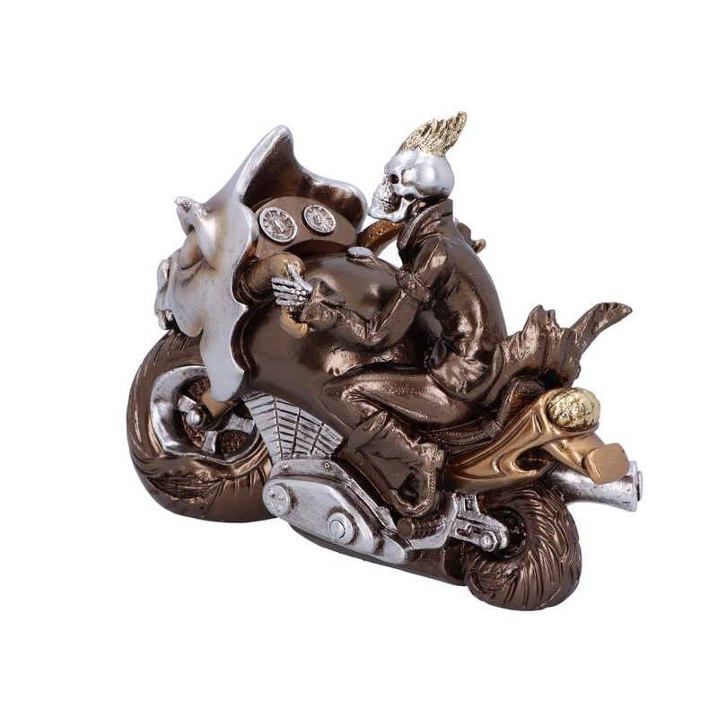 Nemesis Now Ride or Die Skeleton Biker Figure Bronze 19cm