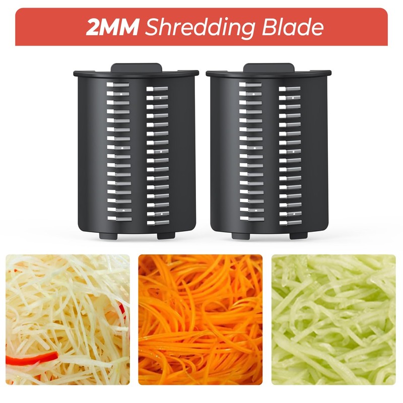 Electric Cheese Grater Attachments, 2 MM Shredding Blade, Soft And