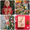 8 Pcs Christmas DIY Diamond Painting Keychain,5D Double Sided Full