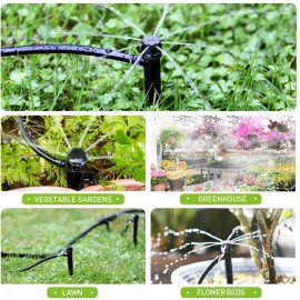 HIRALIY Garden Lawn Grass Greenhouse 92FT Water Dripping Irrigation Kit Watering System