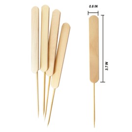 MINELEVEN 50pcs Plant Lable Garden Maker Sticks for Flowers,Herbs,Potted Plant,Seed,Nature Wood Plant Sign Tags. (Strip Wood 50pcs)