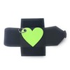Felt Key Fob, Heart/Love Gross, Lime Green as Key Chain/Suitcase