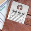 Mhfpl To My Best Friend Wallet Card, Engraved Metal Wallet