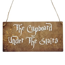 Second Ave Wizard Cupboard Under The Stairs Wooden Hanging Rectangle Home Sign Plaque