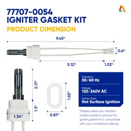 Canamax 77707-0054 Igniter and Gasket Kit Compatible with Pentair Sta-Rite MasterTemp Max-E-Therm 200 250 300 400 HD Pool and Spa Heaters