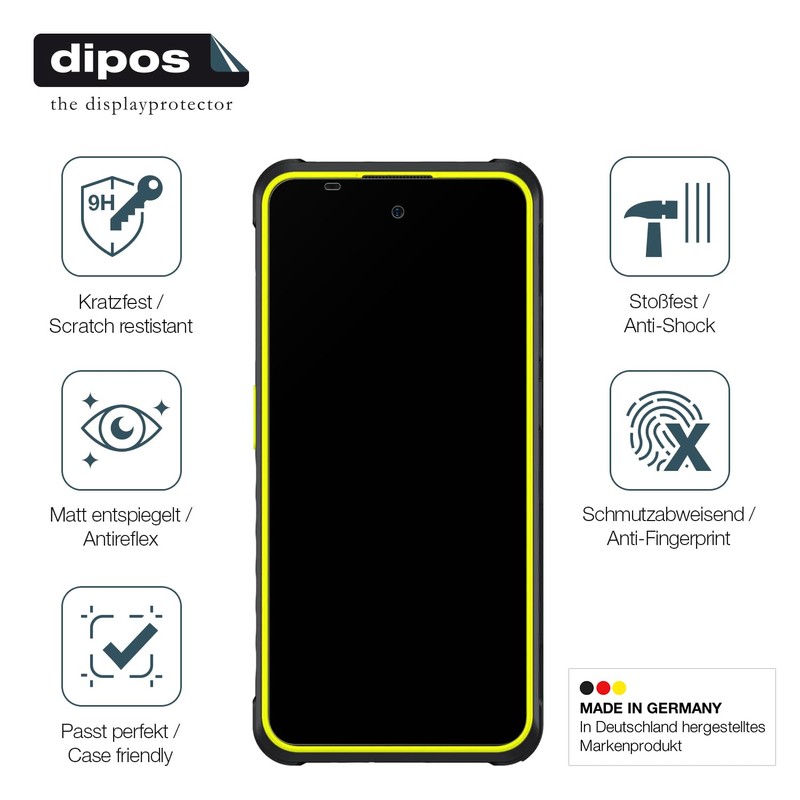 dipos I 2x Screen Protectors 9H Matte Compatible with Ulefone