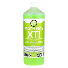 Mayhems - XT1 Premixed PC Coolant - Computer Water Cooling Fluid - Liquid Cooling, Thermal Performance Series, UV Fluorescent, 1 Litre, Laser Yellow Green