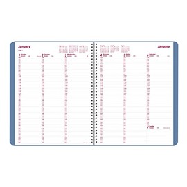 Brownline 2024 Essential Weekly Planner, Appointment Book, 12 Months, January to December, Twin-Wire Binding, 11" x 8.5", Mountain Blue (CB950G.03-24)