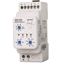 ENTES Relay Control of Courant AKC-03D, Automatic Operation, 1.5 - 60 A, 230 V AC, DIN Rail Mount, Silver Cadmium Oxide Contact, Normally Open