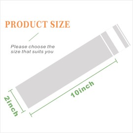 Voikinfo 100 pcs 2" x 10" Long Clear Resealable Cellophane Bags Self Sealing Treat Bags Cookie Bags with Adhesive Flap Gift Wrap Poly Bags Plastic Packaging 1.4 mil