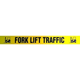 ifloortape WTP103 Safety Message Fork Lift Traffic Floor Warning Tape Strips - 3 inch x 44 inch (Two Messages)