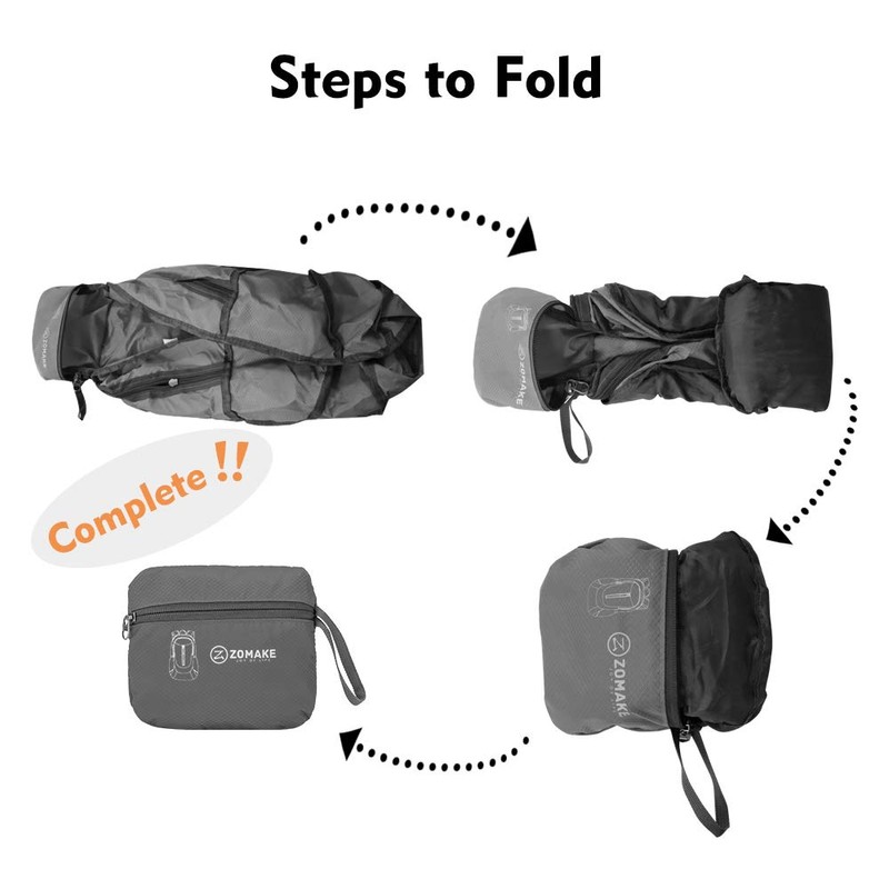 ZOMAKE Ultra Lightweight Foldable Backpack - Packable Foldable Rucksack 25L