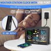 Geevon Upgraded HD Display Weather Station Wireless Indoor Outdoor Thermometer,