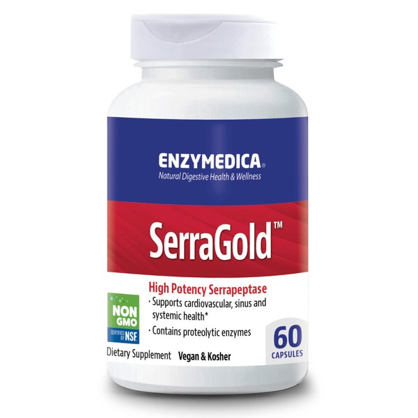 Enzymedica, SerraGold, Supports Recovery, Immune and Cardiovascular System, Natural Supplement, 60 Count (FFP)