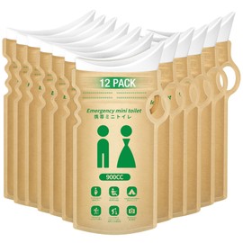 HeyFir Disposable Urine Bags for Travel, 900ML Portable Solutions for Expedited Travel & Exigency Scenarios,Camping, Traffic Jams, Pregnant, Patient, Kids (Multi-Pack 4/9/12/27)​ (12 Pack)
