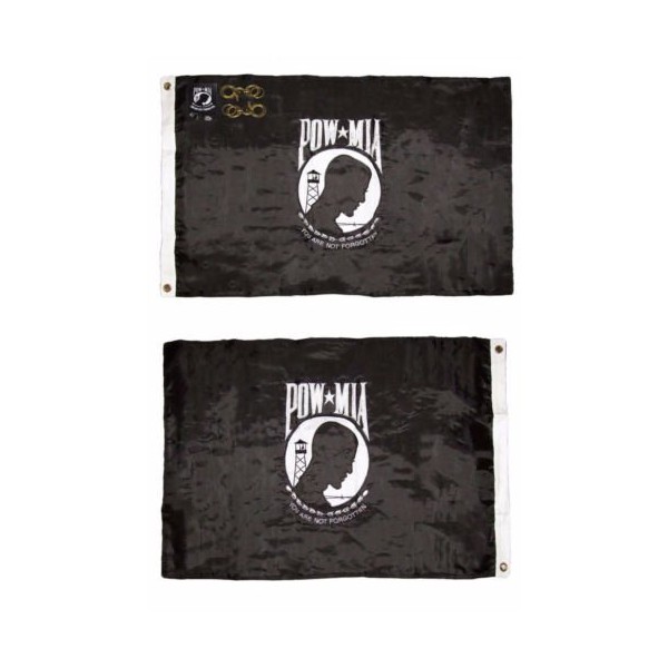 - 2x3 Embroidered POW MIA POW/MIA 300D Nylon Double Sided