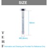 TERF® M8 X 50mm Coach Screws Hex Head Stainless Steel